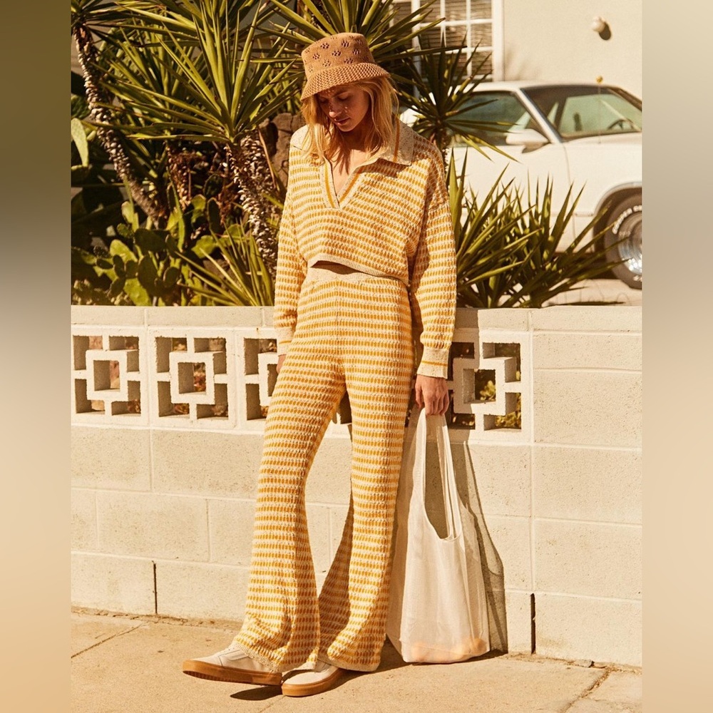 Free People Vacation Vibes Co-Ord Set in Sunshine Combo